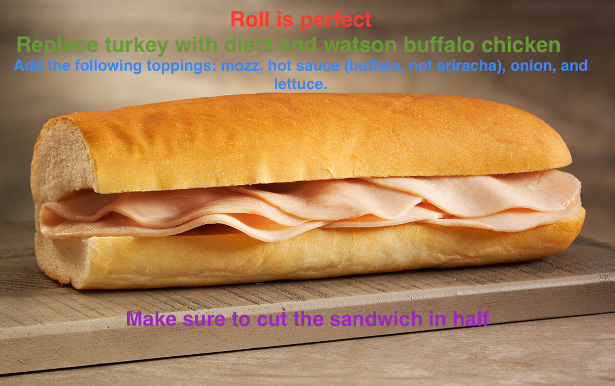 plain turkey sandwich